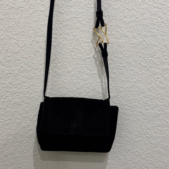 Paloma Picasso Black Suede Leather Crossbody with Gold Detail - Picture 6 of 6